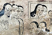 Bagan Myanmar. Paintings of the circumambulatory corridor of the Sulamani temple. 